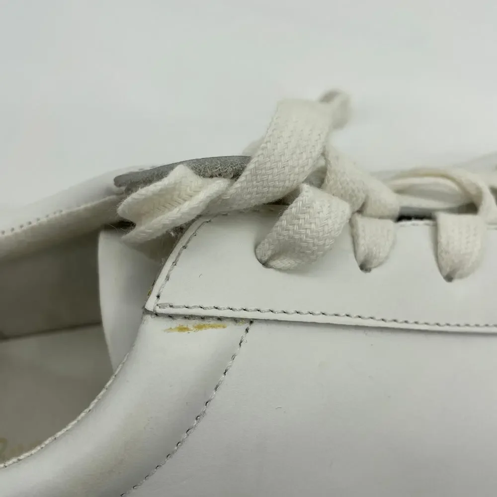 J. MCLAUGHLIN Angelique Leather Sneaker Womens Size 10 M White Low Top Casual
